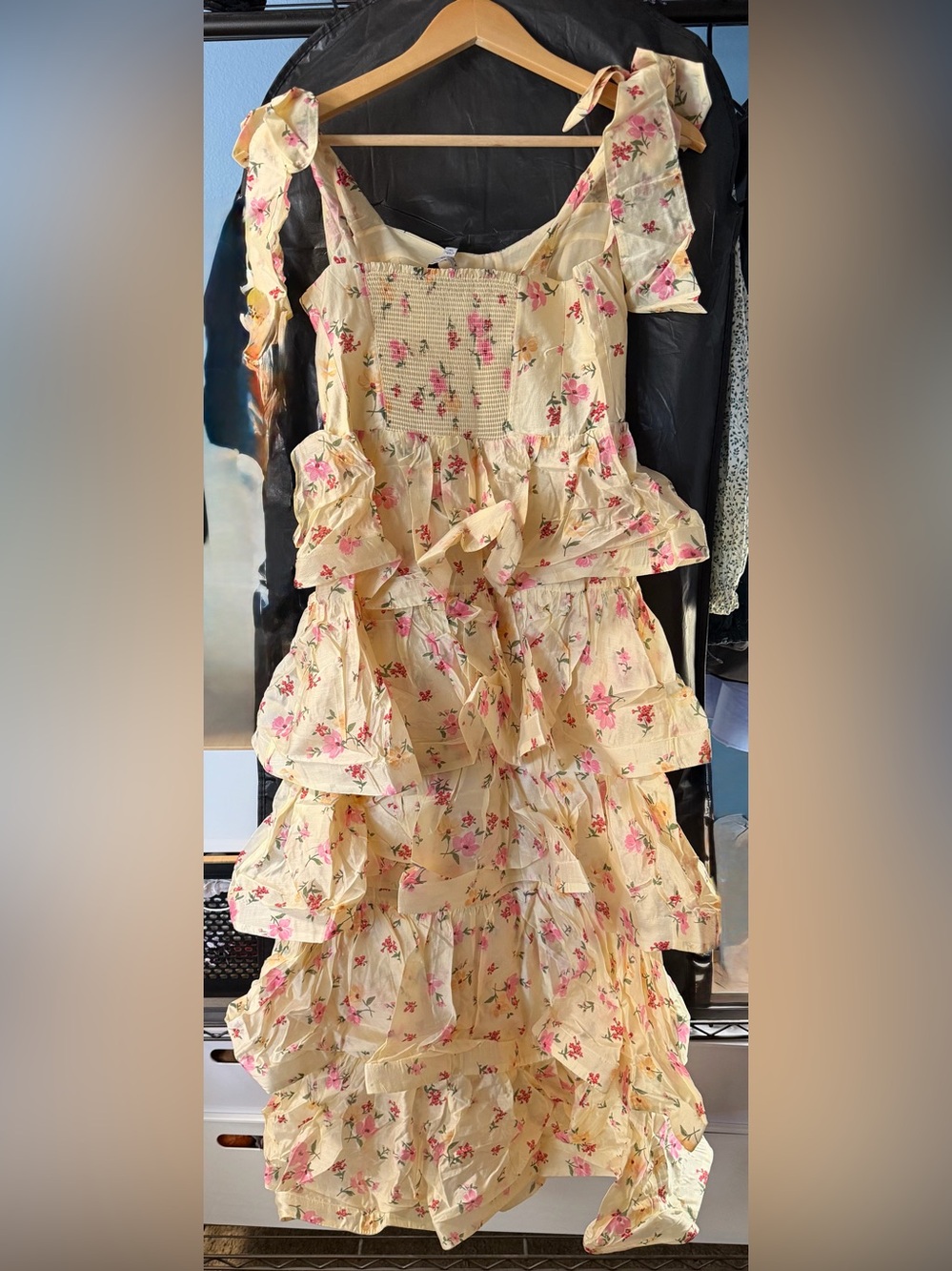 BNWT & Other Stories Yellow Floral Tiered Ruffle Maxi Dress - Picture 2 of 9